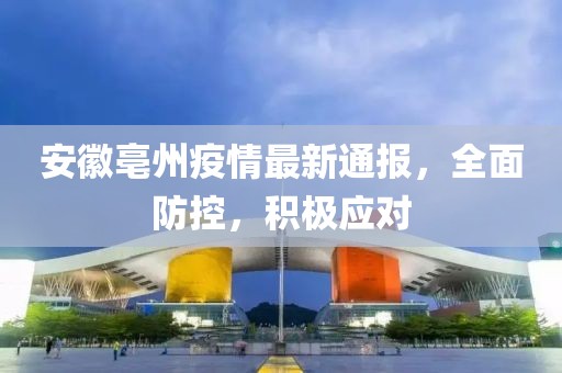 安徽亳州疫情最新通報(bào)，全面防控，積極應(yīng)對