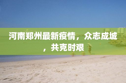河南鄭州最新疫情，眾志成城，共克時(shí)艱