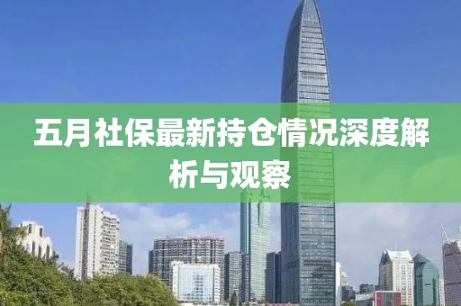 五月社保最新持倉(cāng)情況深度解析與觀察