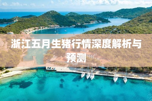 浙江五月生豬行情深度解析與預(yù)測(cè)