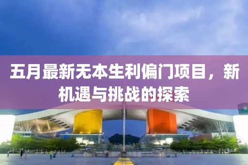 五月最新無本生利偏門項目，新機遇與挑戰(zhàn)的探索