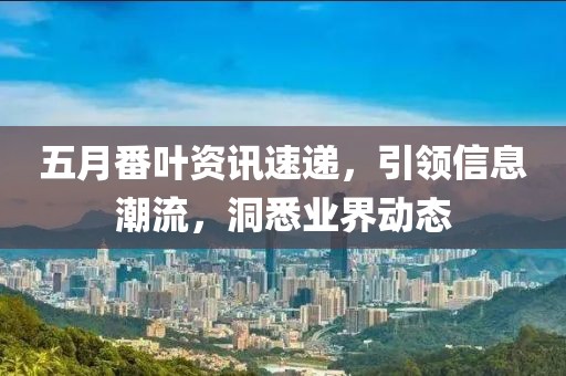 五月番葉資訊速遞，引領(lǐng)信息潮流，洞悉業(yè)界動態(tài)