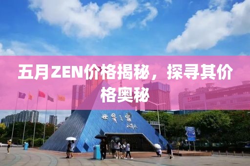 五月ZEN價格揭秘，探尋其價格奧秘