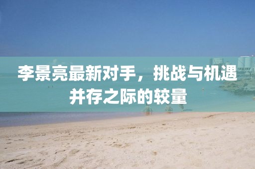 李景亮最新對(duì)手，挑戰(zhàn)與機(jī)遇并存之際的較量